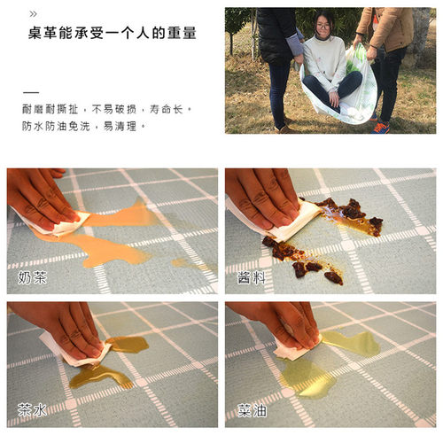 小圆桌套圆茶几布防水防油 PVC简约饭桌洽谈桌桌布防滑台布松紧带 - 图2