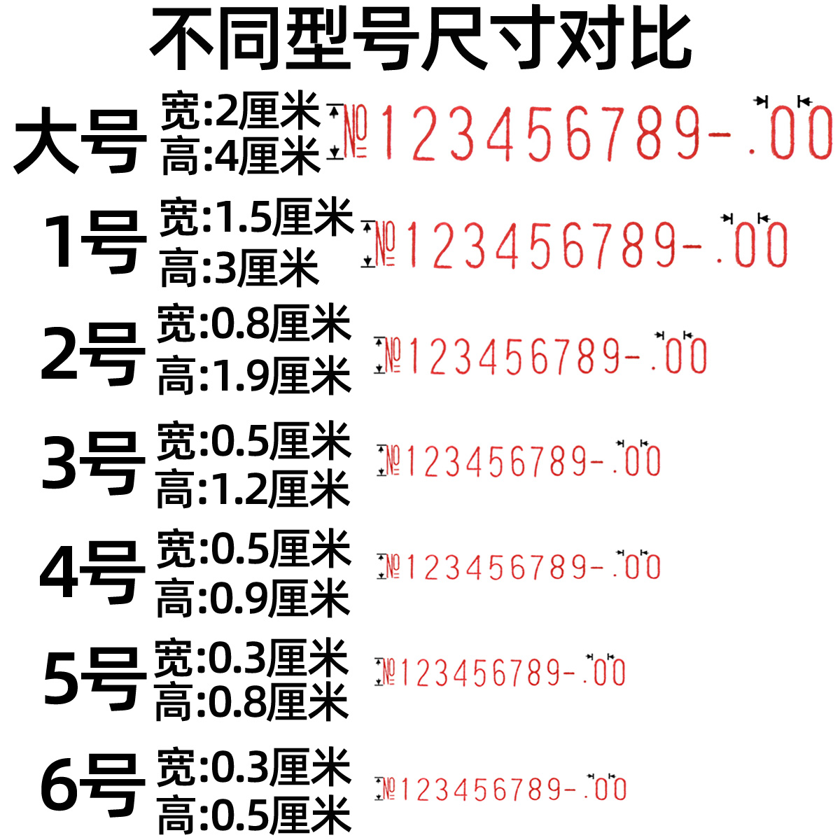 亚信数字印章价格字母符号号码机数字印可调日期年月日大价格组合特小号时间生产批次的电话号码出厂编号章 - 图1