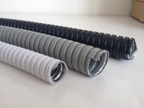 阻燃特厚包塑软管特级PVC金属蛇皮软管耐踩压 穿线白色包塑管 - 图1
