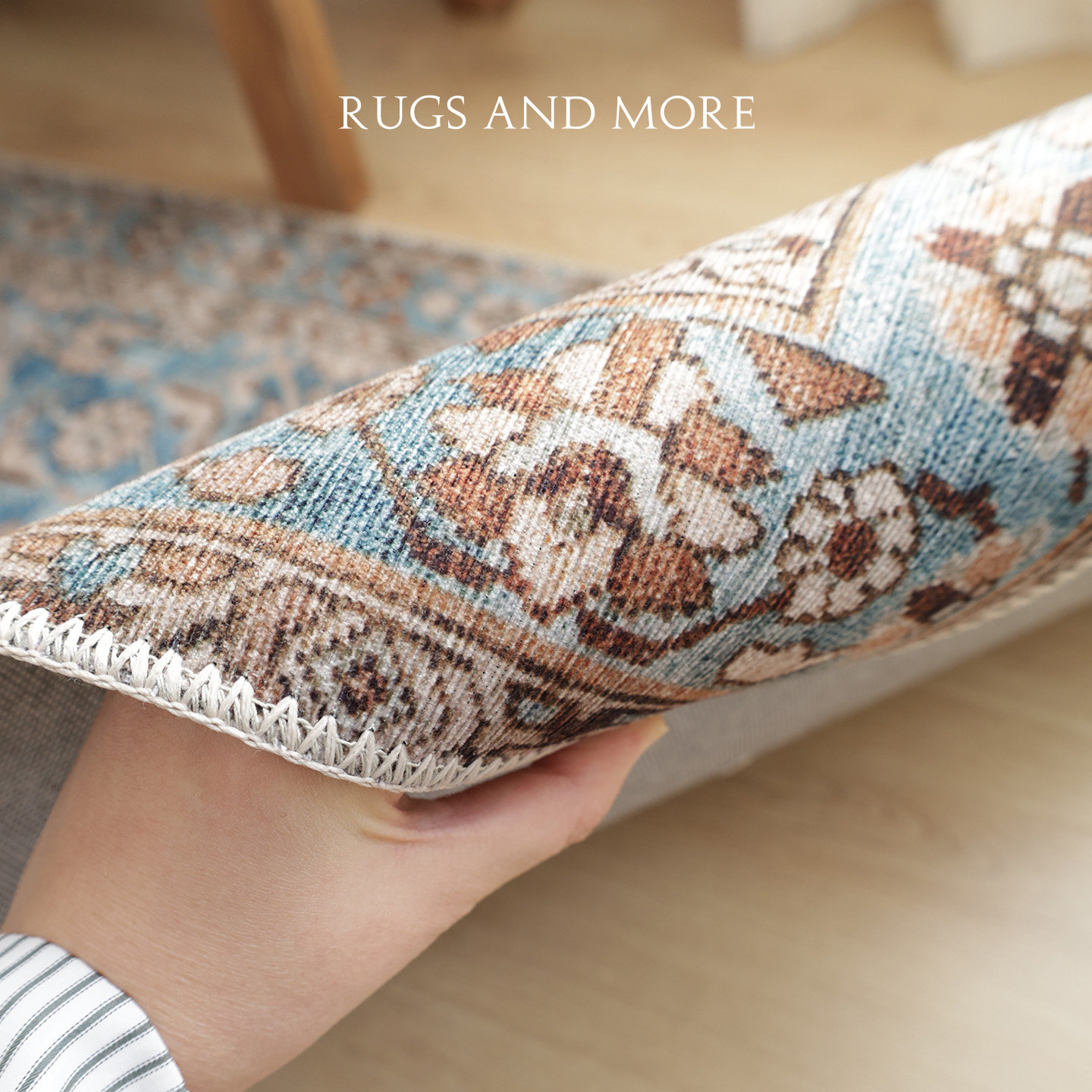 山川嘉境原创做旧客厅装饰毯蓝色复古印花地毯土耳其摩洛哥走廊毯,淘宝优惠券,粉丝福利购,淘宝优惠卷