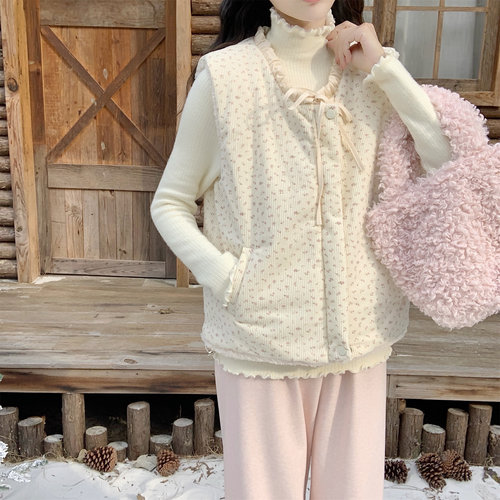 【Dear YN】温柔软糯波浪木耳边中领打底衫加绒加厚内搭上衣女冬 - 图1