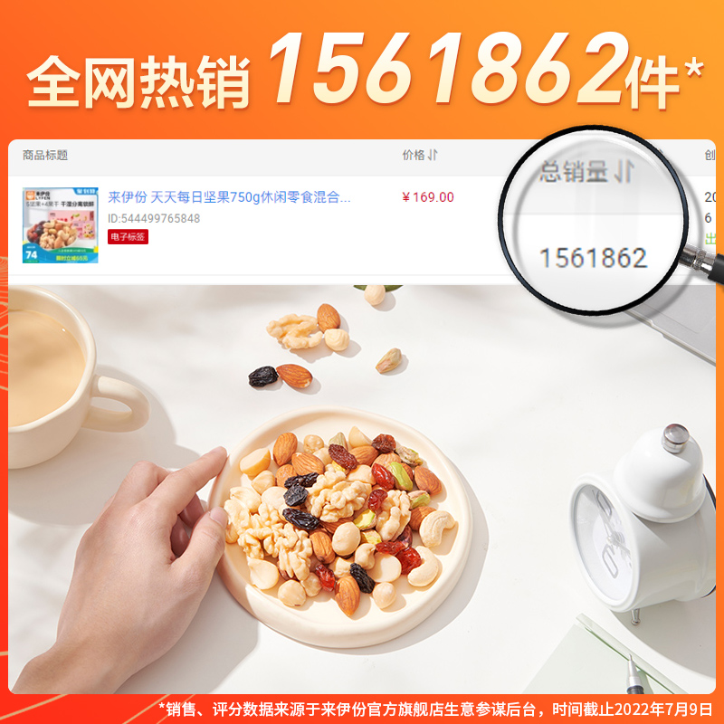 【时代少年团推荐】来伊份益生菌每日坚果750g/30包混合干果零食 - 图2