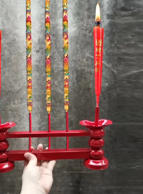跨境摆春节过年中秋结婚庆红色烛台架插蜡烛蜡烛台不锈钢烛台美观