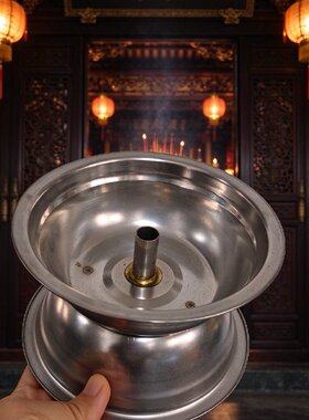 不锈钢油灯碗潮汕寺庙祠堂香油灯盆供灯配件跨境出口不锈钢油灯碗