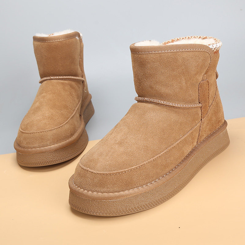 大码女鞋41一43冬季厚底加绒保暖棉鞋2025新款百搭舒适短筒雪地靴,淘宝优惠券,粉丝福利购,淘宝优惠卷