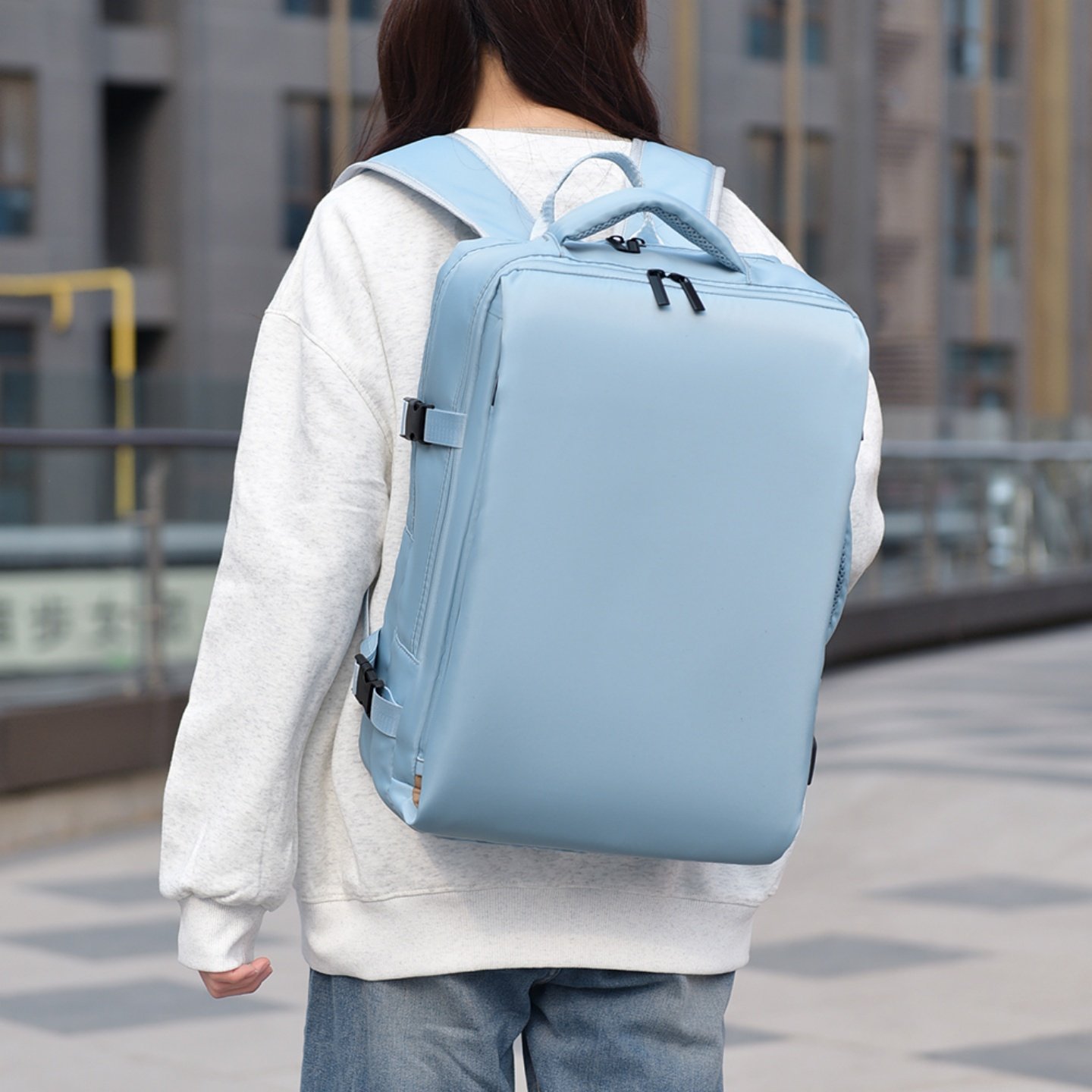 商务简约双肩包定制男大容量电脑包防水耐磨女出差旅行轻便高颜值,淘宝优惠券,粉丝福利购,淘宝优惠卷