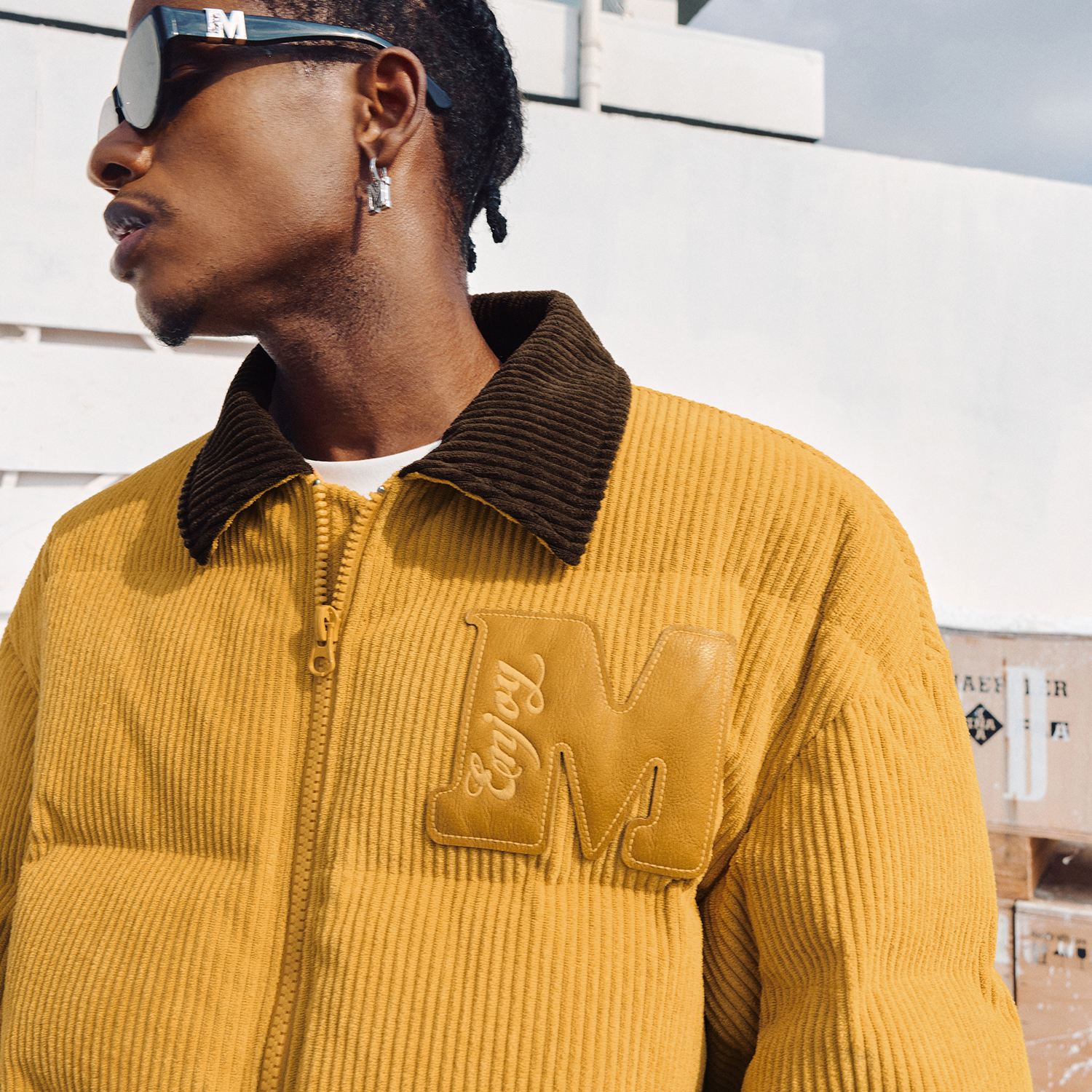 MEDM 90鸭绒灯芯绒翻领拼色休闲羽绒服男女冬季加厚保暖宽松外套 - 图3