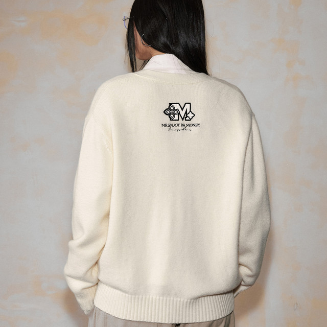 MEDM American retro V-neck knitted cardigan jacket