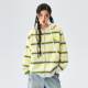 MEDM25SS Colored Striped Hooded Sweater Cardigan