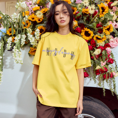 MEDM潮牌夏季基础短袖T恤男女同款美式复古oversize休闲半袖体恤 - 图1