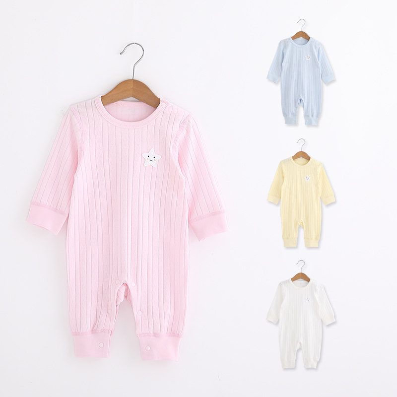 打底连体衣服春秋冬宝宝纯棉睡衣 伊宝贝连身衣/爬服/哈衣
