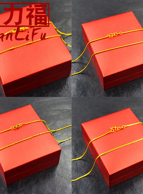 沙金毛衣锁骨链超细链子女款