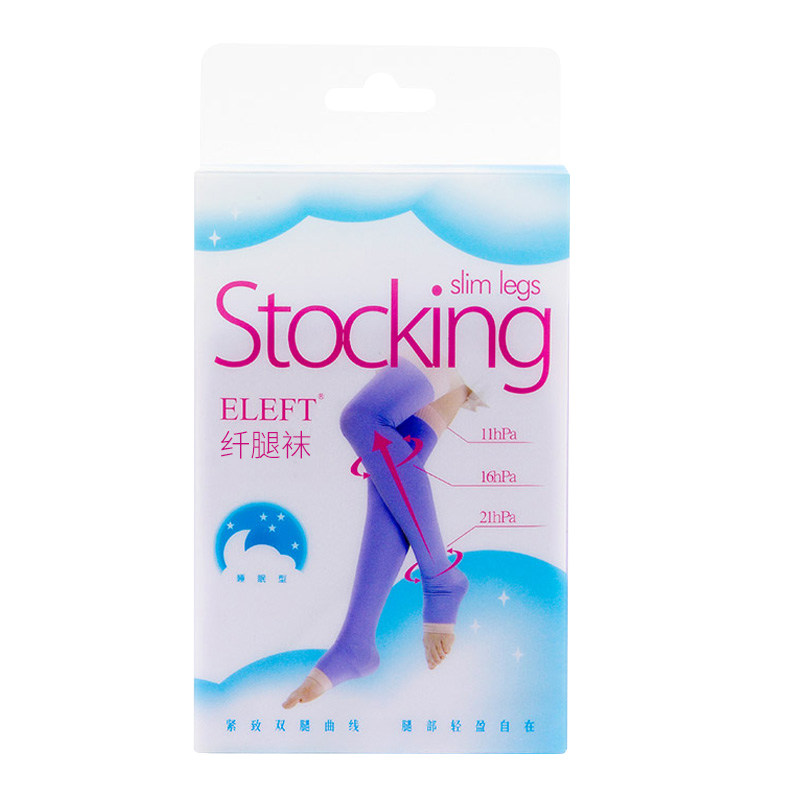 eleft美体睡眠型纤腿袜紫色长筒袜 eleft短袜/打底袜/丝袜/美腿袜