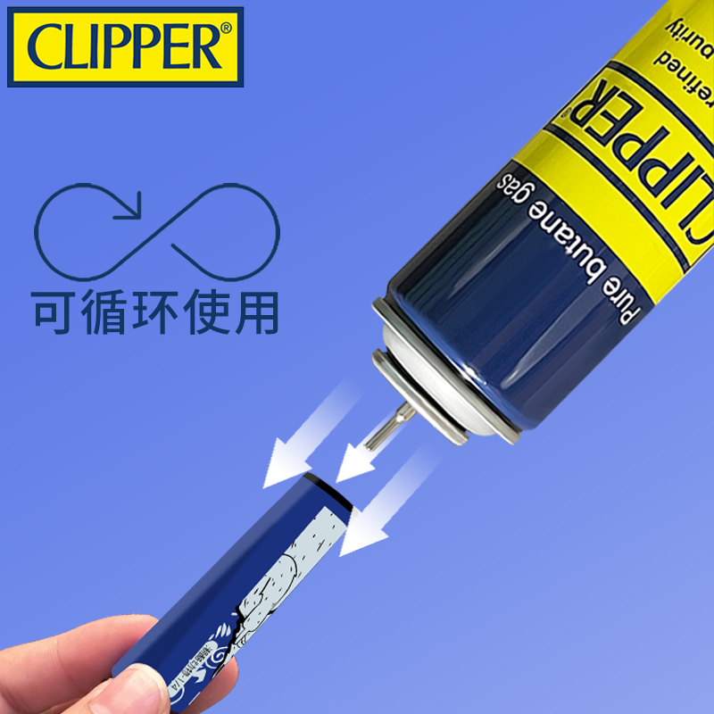 可利福clipper明火砂轮滑轮小巧可充气一次性打火机个性潮酷明火-图2