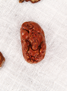 正宗泗滨砭石貔貅吊坠天然泗水红砭石吞金兽项坠挂件舒筋通络