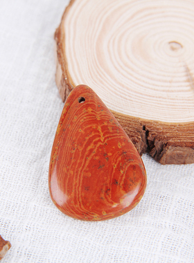 正宗泗滨砭石水滴吊坠天然泗水红砭石项坠挂件配手编项链绳
