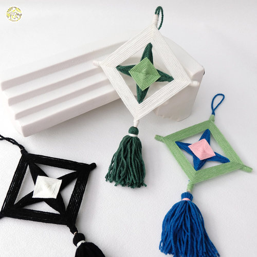 简丨绕线曼达拉成品 手工毛线编织作业 装饰工艺品教师节DIY礼物 - 图2