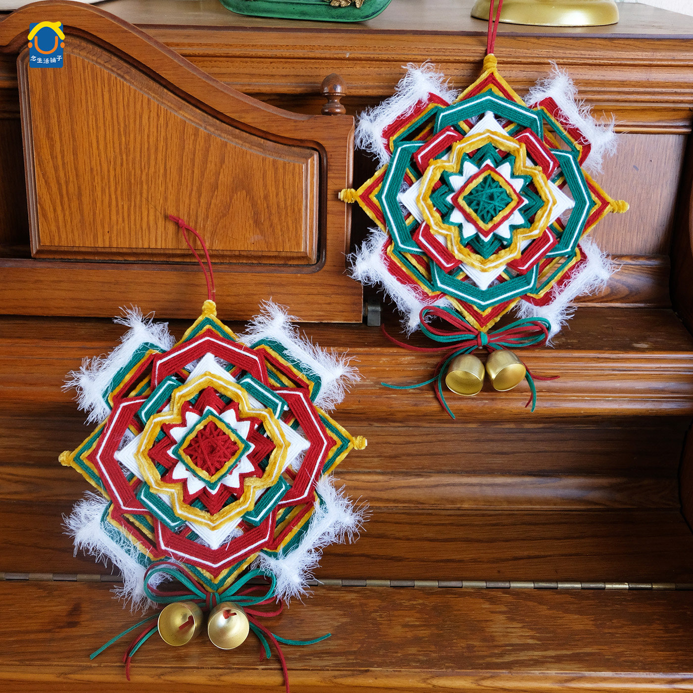 圣诞结|圣诞节diy手工材料包绕线曼达拉氛围感场景布置装饰品门饰,淘宝优惠券,粉丝福利购,淘宝优惠卷