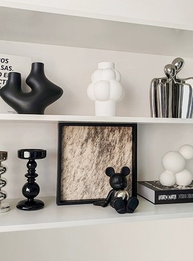 浴舍侘寂风高级感艺术异形装饰品摆件陶瓷创意酒书柜软装小摆设