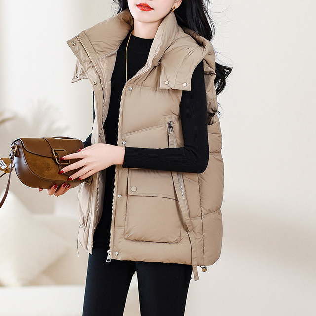 Autumn and winter fashion short down cotton vest women's winter outer wear loose Korean style large size cotton vest vest jacket
