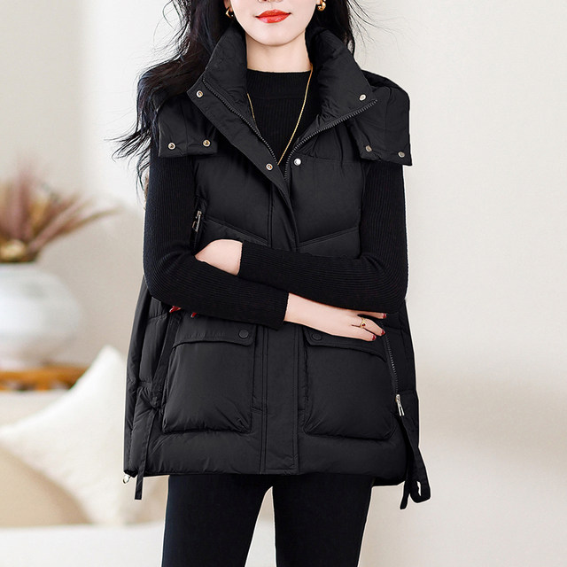 Autumn and winter fashion short down cotton vest women's winter outer wear loose Korean style large size cotton vest vest jacket