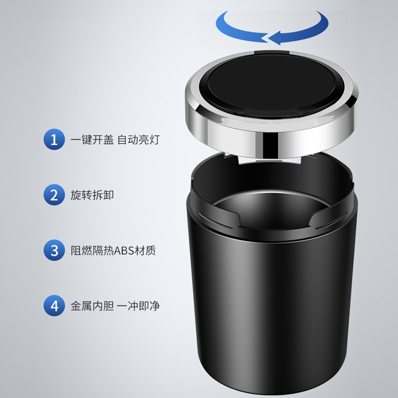 适用奔腾B70S/T33/T55/T77/T99/NAT车载烟灰缸创意带盖车用烟灰缸-图1