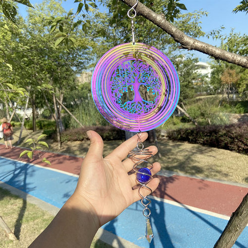 曼陀罗风铃大梦归离同款风转挂饰北欧3d立体创意旋转挂件户外花园 - 图2
