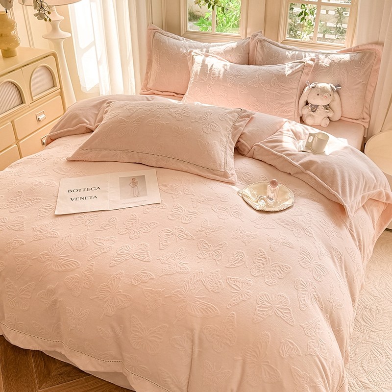 2025新款A类牛奶绒四件套冬季宝宝绒保暖加厚双面珊瑚绒被套床单,淘宝优惠券,粉丝福利购,淘宝优惠卷