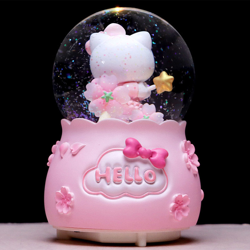 樱花kt猫凯蒂猫下雪水晶球音乐盒少女心公主摆件儿童女孩生日礼物,淘宝优惠券,粉丝福利购,淘宝优惠卷
