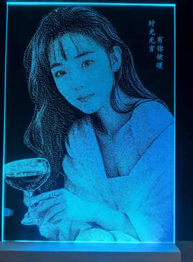 创意手工锤击玻璃情侣纪念画