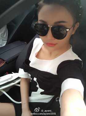 墨镜许晴方脸刘涛太阳镜李湘同款