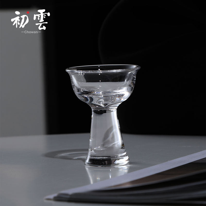 初云原创传统 水晶马上杯 高台杯白酒杯复古中式酒杯小杯子国潮风,淘宝优惠券,粉丝福利购,淘宝优惠卷