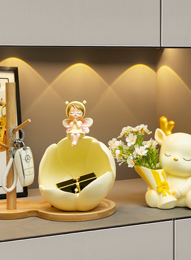 花仙子钥匙收纳玄关摆件入户装饰