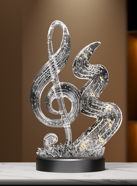 音符艺术摆件客厅高级感工艺品入户玄关电视柜酒柜装饰品轻奢高档