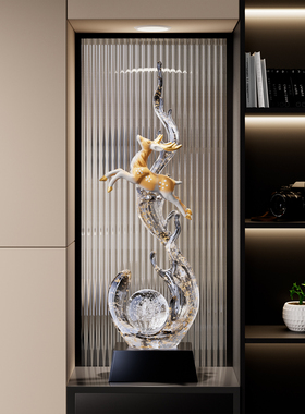 风生水起入户玄关装饰摆件轻奢风高级感客厅电视柜酒柜壁龛装饰品