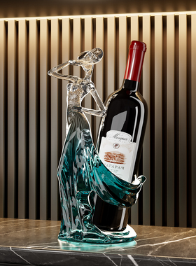 舞动人生美女红酒架摆件轻奢高档客厅2026新款餐边柜酒柜装饰品