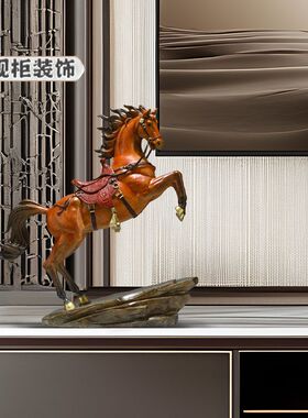 传世战马黄铜工艺品马到成功摆件客厅办公室领导高档乔迁开业送礼