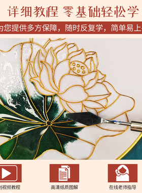 景泰蓝掐丝珐琅diy手工材料包清廉主题廉洁文化非遗文创团建活动