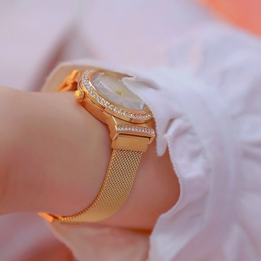 瑞士正品新款磁铁全自动女士手表时尚防水简约学生女表小表盘腕表