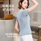 MEINS ຜ້າຂົນຫນູ Tencel ແຂນສັ້ນຂອງແມ່ຍິງ TN25NF2171
