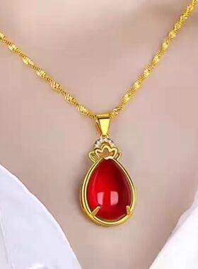 9999真金项链镀24K凤凰孔雀吊坠