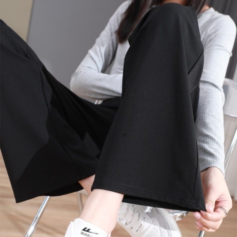 高腰四面弹力直筒开叉女春夏加大码女装胖mm宽松显瘦阔腿喇叭裤子,淘宝优惠券,粉丝福利购,淘宝优惠卷