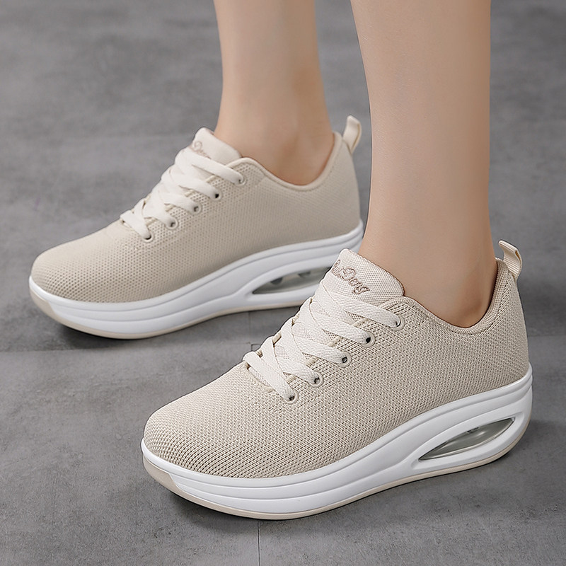 睿登网面摇摇鞋女鞋厚底气垫减震运动休闲鞋透气旅游女鞋2025冬季,淘宝优惠券,粉丝福利购,淘宝优惠卷