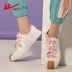 Kéo lại giày nữ giày vải mùa thu nữ 2019 phiên bản Hàn Quốc hoang dã mới của xu hướng thấp để giúp giày nhỏ màu trắng đen giản dị - Plimsolls