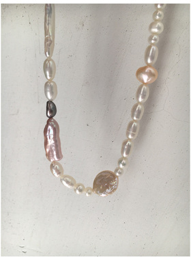 原创极光天然淡水巴洛克异形珍珠