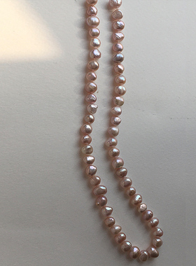 小众紫色系  天然巴洛克异形珍珠项链不规则圆形颈链锁骨链choker