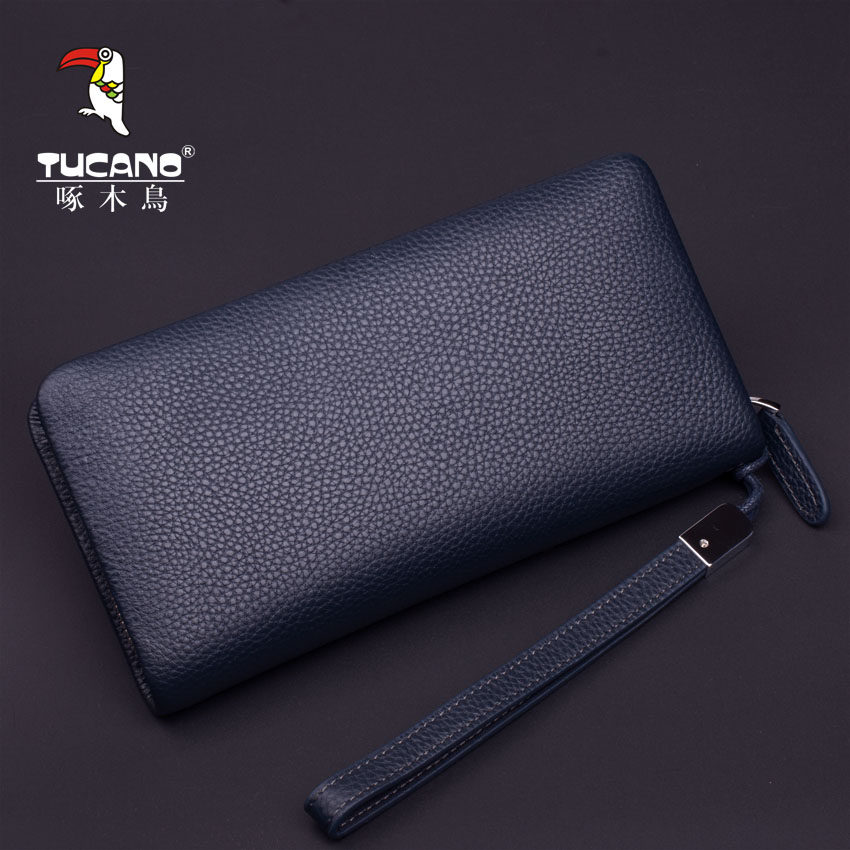 啄木鸟男士长款拉链韩版软真皮钱包 多佩雅箱包男士包袋