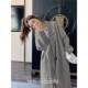 Double-sided cashmere coat for women winter 2025 new high-end mid-length Korean style loose charcoal gray woolen coat