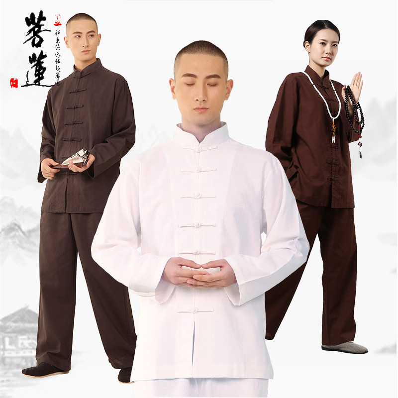 6菩莲秋季棉麻佛系中国风服居士服 菩莲民族服装