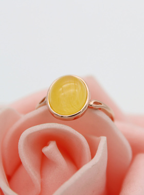 镶嵌玫瑰金色戒指空托